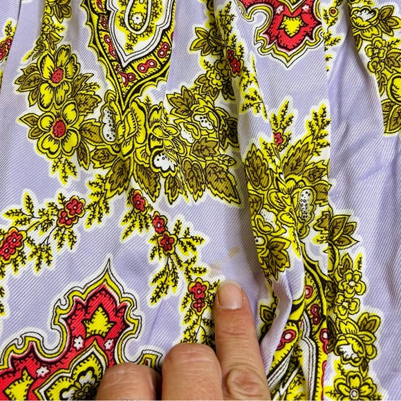 Anthropologie Womens Maeve Echarpe Medallion Scarf Print Lined Pleater Skirt 18W - Picture 7 of 9